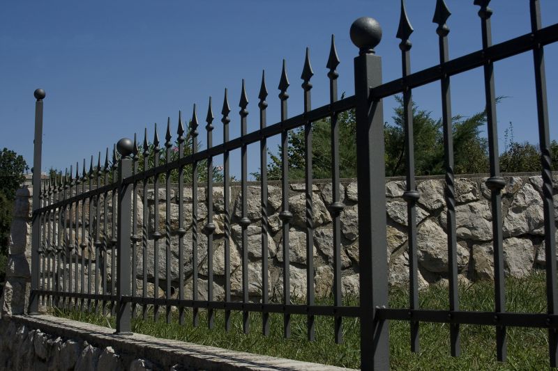Black Iron Fence Installation